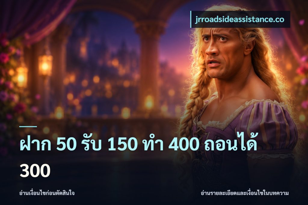 ฝาก 50 รับ 150 ทํา 400 ถอนได้ 300