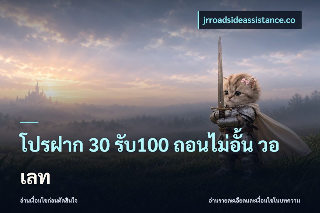 โปรฝาก 30 รับ100 ถอนไม่อั้น วอ เลท