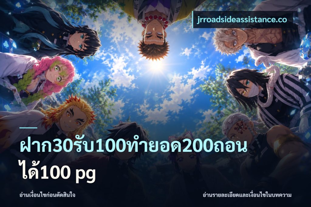 ฝาก30รับ100ทํายอด200ถอนได้100 pg