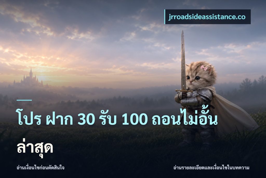 โปร ฝาก 30 รับ 100 ถอนไม่อั้น ล่าสุด