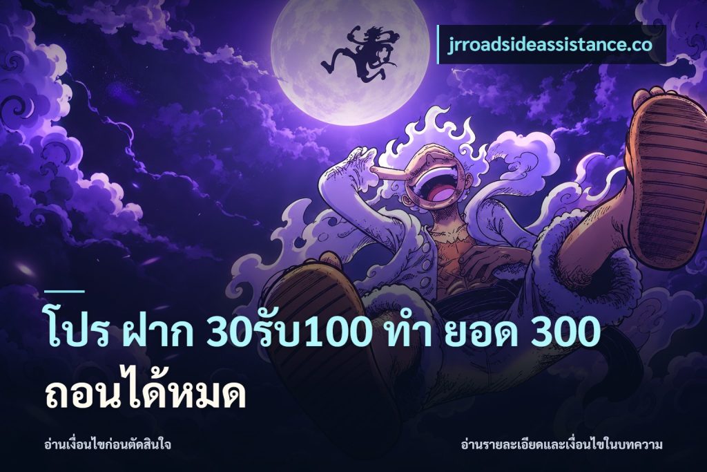 โปร ฝาก 30รับ100 ทํา ยอด 300 ถอนได้หมด